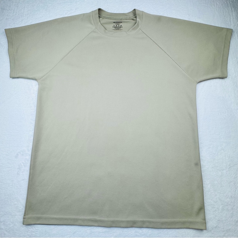 Dri Duke T-shirts. Lot of 3. Military 100% Polyester Loose Fit. Coyote tan color